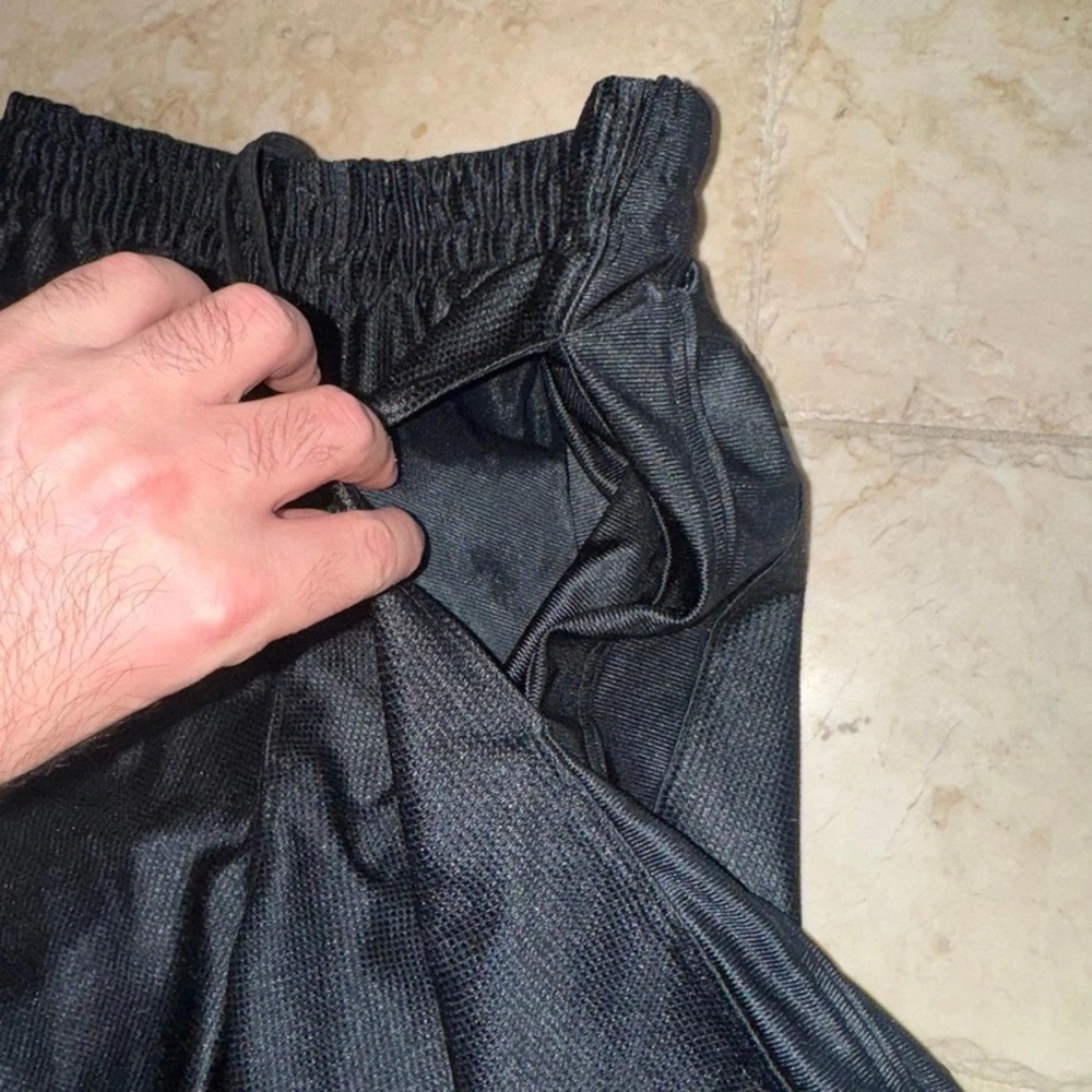 NBA Black Mesh Athletic Shorts with Logo - Picture 2 of 3